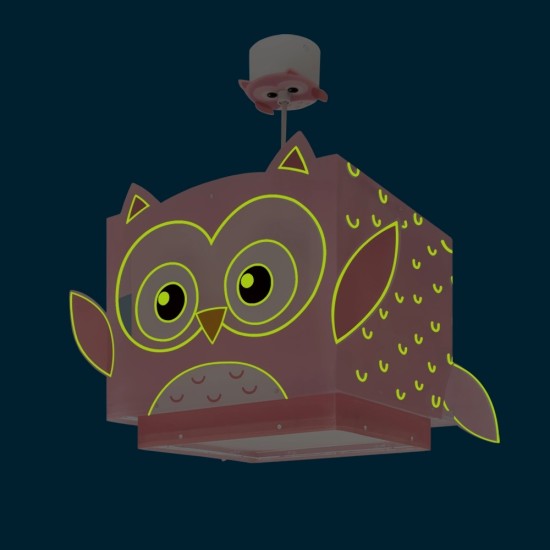 Little Pink Owl παιδικό φωτιστικό οροφής (64482)