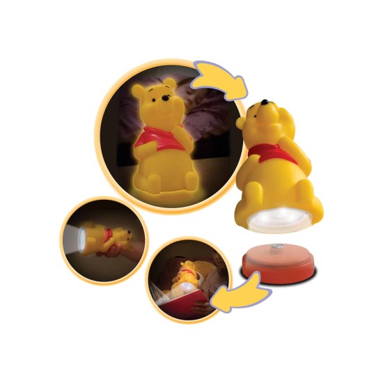Winnie Pooh κομοδίνου και φακός LED (65102) Winnie Pooh κομοδίνου και φακός LED (65102)