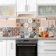 Red Tiles μπορντούρα προστασίας τοίχων κουζίνας (67114)