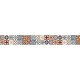 Red Tiles μπορντούρα προστασίας τοίχων κουζίνας (67114)