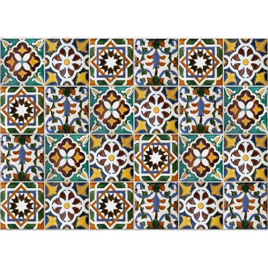 Green Tiles L πλάτη προστασίας τοίχου εστιών κουζίνας (67210)