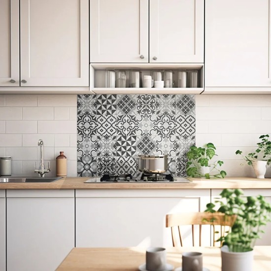 Grey Cementines προστασία τοίχου εστιών κουζίνας (67285) Grey Cementines προστασία τοίχου εστιών κουζίνας (67285)