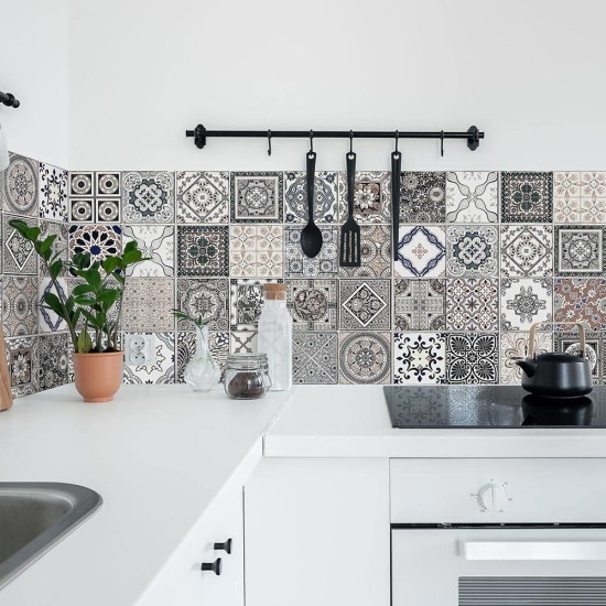 Azulejos Vintage πλάτη προστασίας τοίχων κουζίνας και μπάνιου (67321) Azulejos Vintage πλάτη προστασίας τοίχων κουζίνας και μπάνιου (67321)
