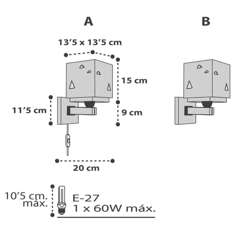 Hello Little απλίκα τοίχου διπλού τοιχώματος (73249)