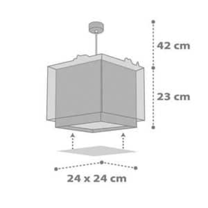 Dinos κρεμαστό παιδικό φωτιστικό οροφής (73452)