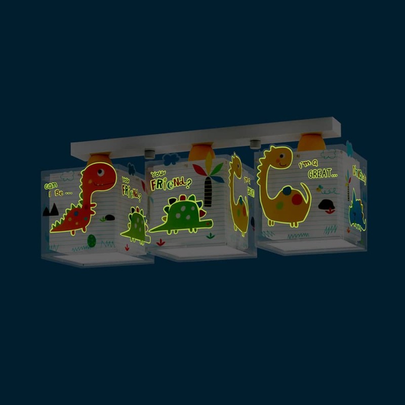 Dinos τρίφωτο παιδικό φωτιστικό (73453)