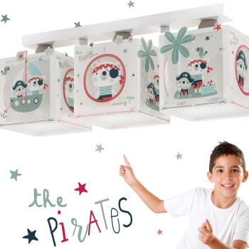 The Pirates τρίφωτο παιδικό φωτιστικό οροφής (74553)