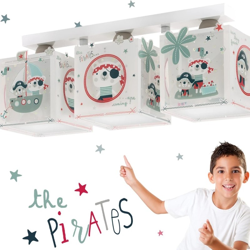 The Pirates τρίφωτο παιδικό φωτιστικό οροφής (74553)