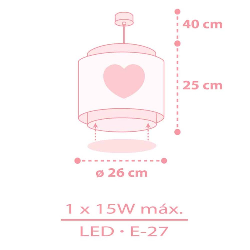 Baby Dreams Pink παιδικό φωτιστικό οροφής (76012S)