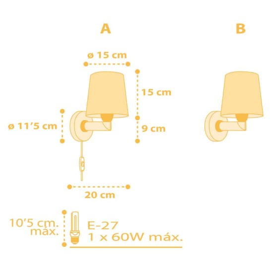 Starlight Yellow απλίκα τοίχου (82219A)