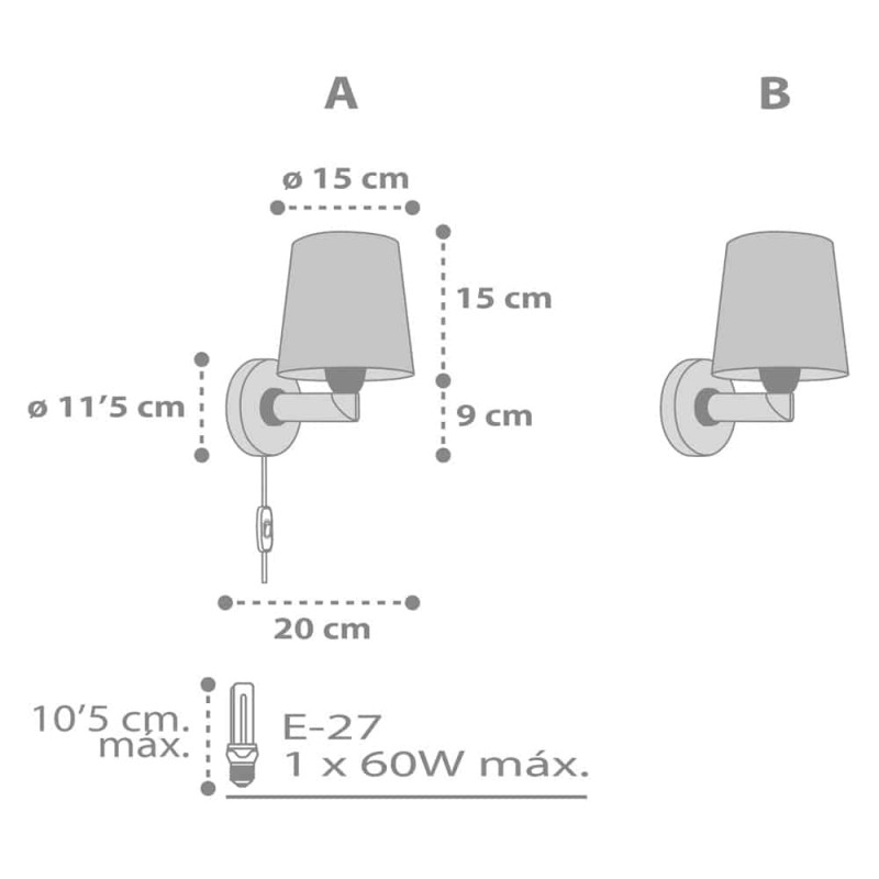 Starlight White απλίκα τοίχου (82219B)