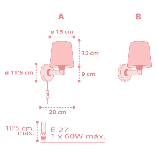 Starlight Pink απλίκα τοίχου (82219S) Starlight Pink απλίκα τοίχου (82219S)