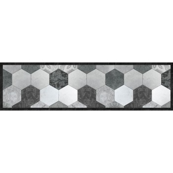 Grey Exagons - L διάδρομος βινυλίου (83610)