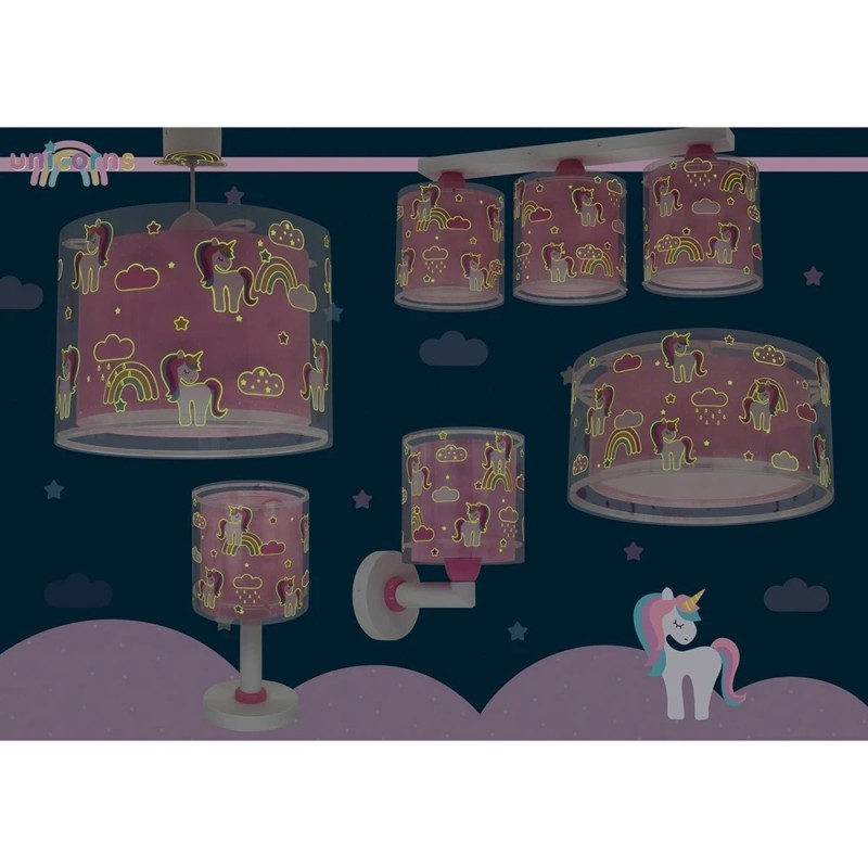 Unicorns παιδικό φωτιστικό οροφής (41592)