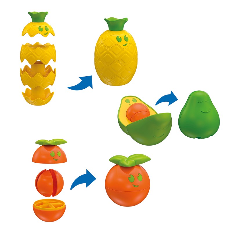 Baby Clementoni Βρεφικό Παιχνίδι Σετ Φρούτων Από Ανακυκλωμένα Υλικά Για 12-36 Μηνών