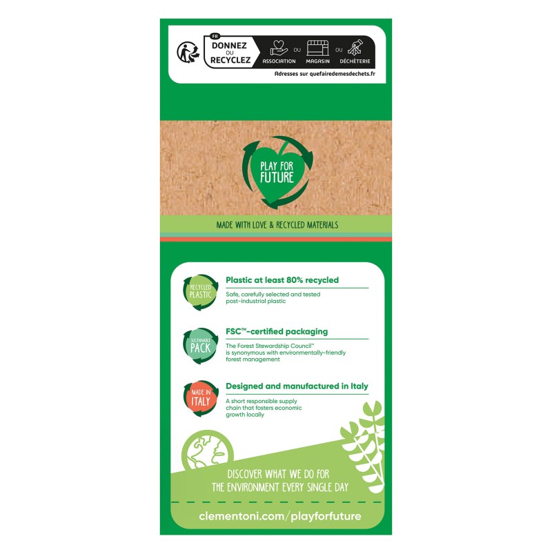 Baby Clementoni Βρεφικό Παιχνίδι Σετ Φρούτων Από Ανακυκλωμένα Υλικά Για 12-36 Μηνών