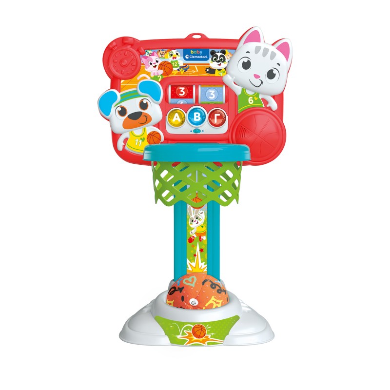 Baby Clementoni Βρεφικό Εκπαιδευτικό Παιχνίδι Μπασκετάκιας Με Μπάλα Για 18+ Μηνών