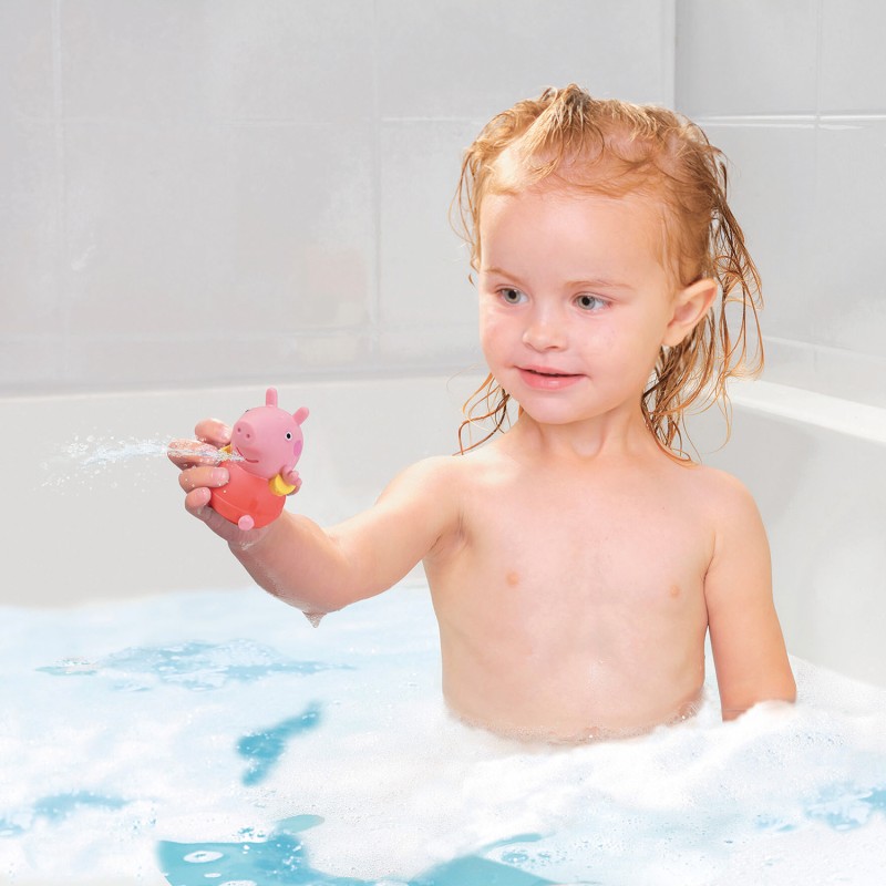 Tomy Toomies Βρεφικό Παιχνίδι Μπάνιου Οικογένεια Peppa Pig Squirters Για 18+ Μηνών