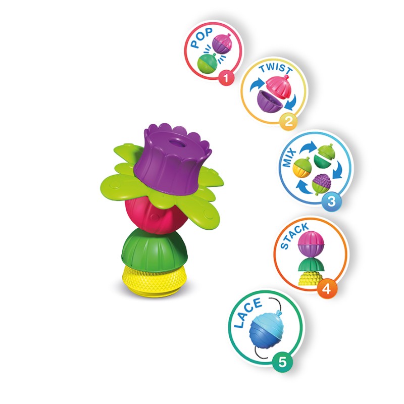 Lalaboom 5 Σε 1 Εκπαιδευτικές Χάντρες Και Αξεσουάρ 24 Τμχ  Σε Κύλινδρο Για 10+ Μηνών