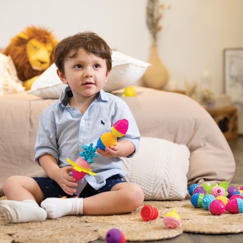 Lalaboom 5 Σε 1 Εκπαιδευτικές Χάντρες Και Αξεσουάρ 24 Τμχ  Σε Κύλινδρο Για 10+ Μηνών