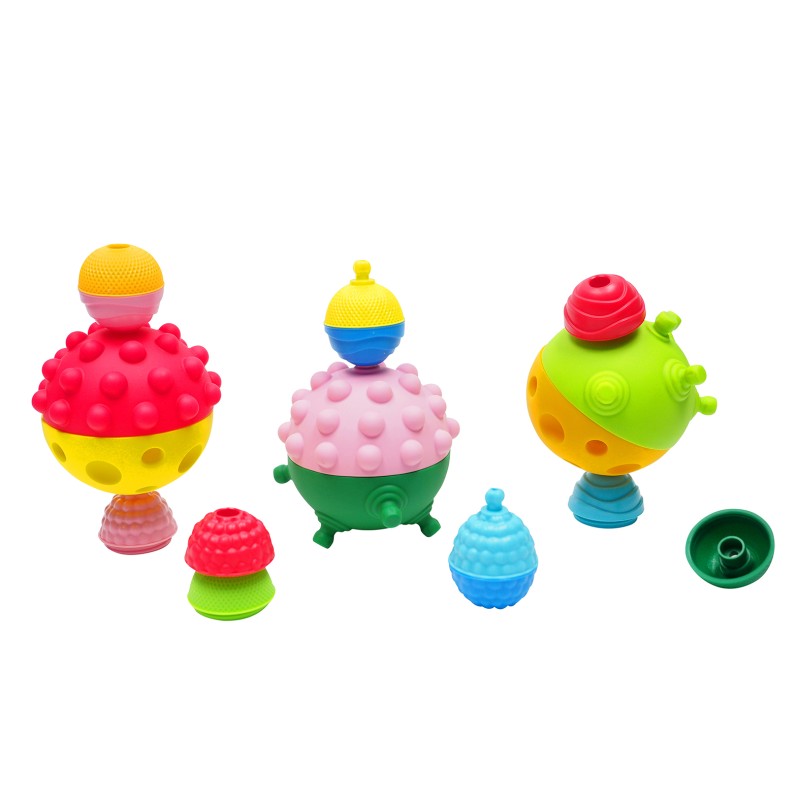 Lalaboom 2 Μπάλες Αφής Και 4 Εκπαιδευτικές Χάντρες Για 10-36 Μηνών