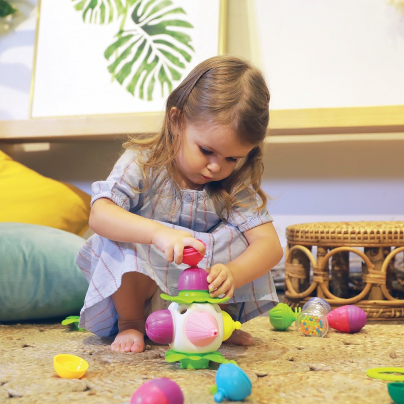 Lalaboom Βρεφικός Εκπαιδευτικός  Μίνι Κύβος Με Χάντρες Και Αξεσουάρ 9 Τμχ Για 10-36 Μηνών