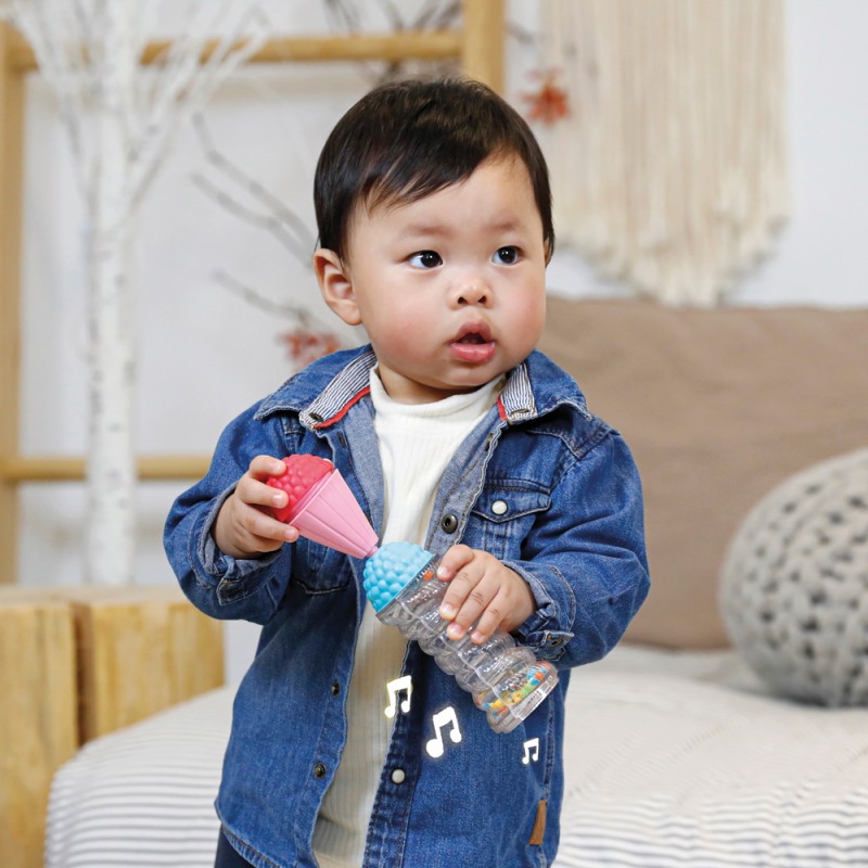 Lalaboom Βρεφικός Εκπαιδευτικός Κύλινδρος Με Ήχο Βροχής - Χάντρες & Αξεσουάρ 7 Τμχ  Για 10-36 Μηνών