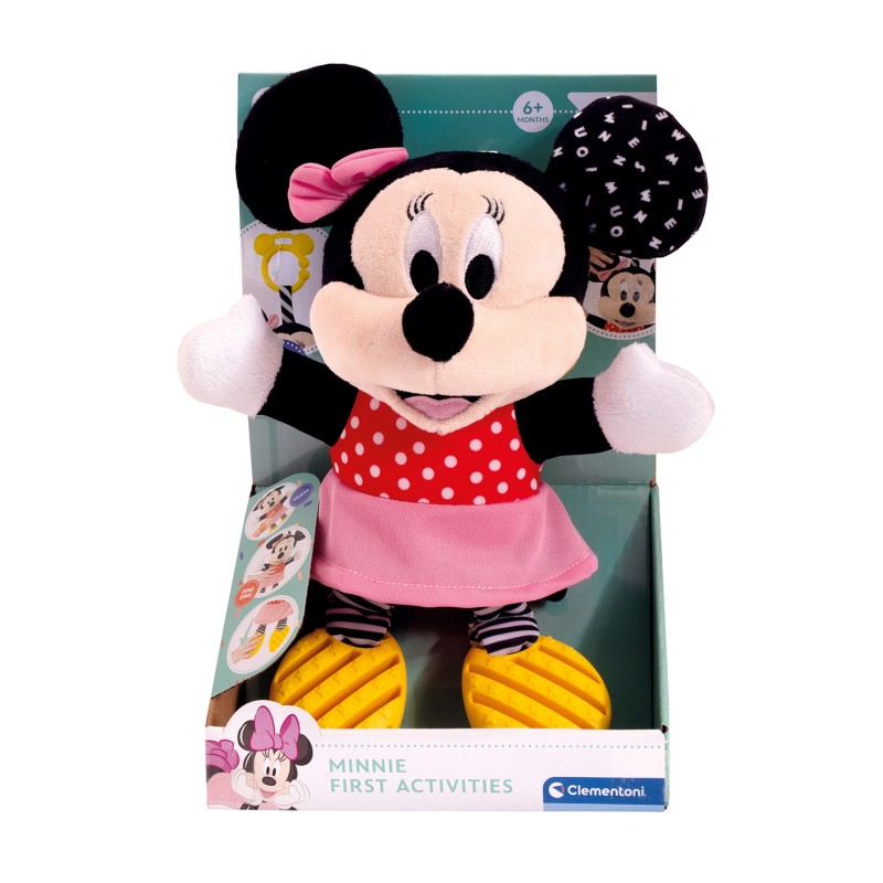 Baby Clementoni Disney Baby Βρεφικό Παιχνίδι Minnie Χνουδωτό-Κουδουνίστρα Για 6+ Μηνών