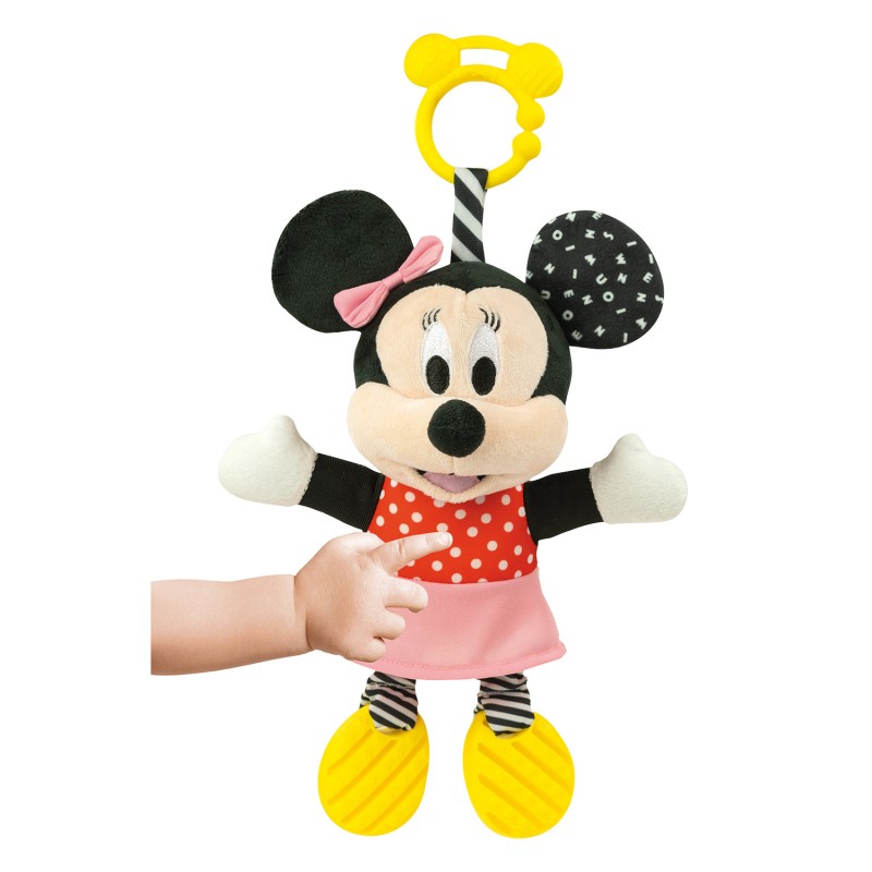 Baby Clementoni Disney Baby Βρεφικό Παιχνίδι Minnie Χνουδωτό-Κουδουνίστρα Για 6+ Μηνών