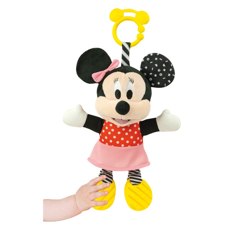 Baby Clementoni Disney Baby Βρεφικό Παιχνίδι Minnie Χνουδωτό-Κουδουνίστρα Για 6+ Μηνών