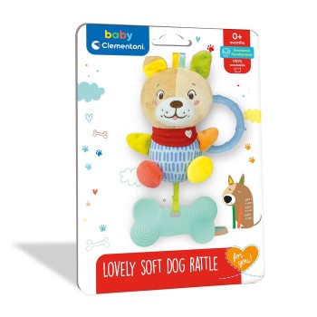 Baby Clementoni For You Βρεφική Κουδουνίστρα Μαλακό Σκυλάκι Για 0+ Μηνών