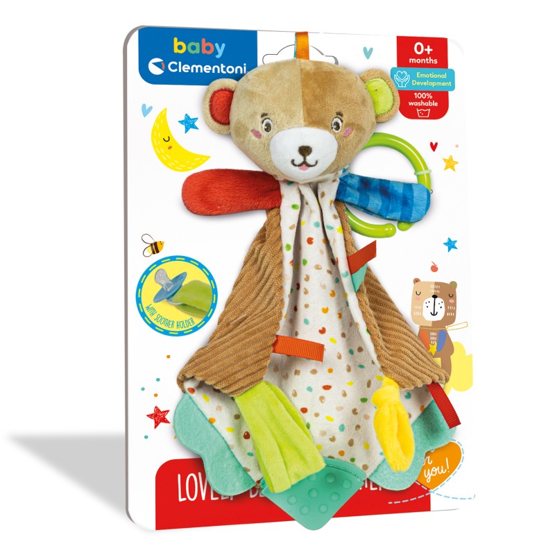 Baby Clementoni For You Βρεφικό Παιχνίδι Κουδουνίστρα Μαλακό Αρκουδάκι Για 0+ Μηνών