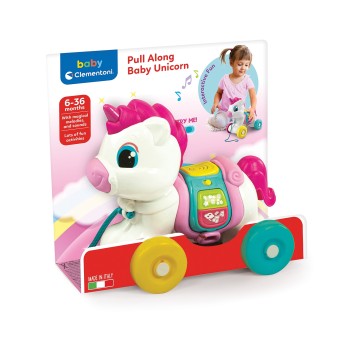 Baby Clementoni Βρεφικό Παιχνίδι Συρόμενο Μονόκερος Για 6-36 Μηνών