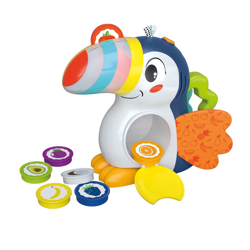 Baby Clementoni Βρεφικό Εκπαιδευτικό Παιχνίδι Χουάν το Τουκάν - Μιλάει Ελληνικά - Για 12+ Μηνών