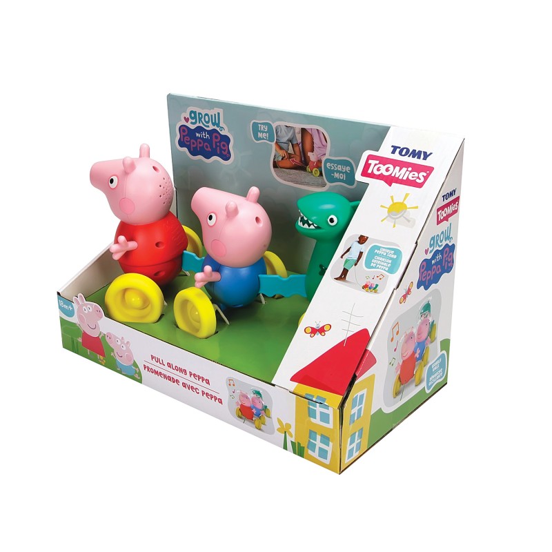 Tomy Toomies Βρεφικό Παιχνίδι Συρόμενο Οικογένεια Peppa Pig Για 18+ Μηνών
