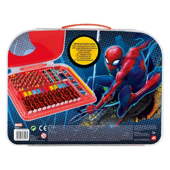 AS Art Case Σετ Ζωγραφικής Marvel Spiderman Για 3+ Χρονών AS Art Case Σετ Ζωγραφικής Marvel Spiderman Για 3+ Χρονών