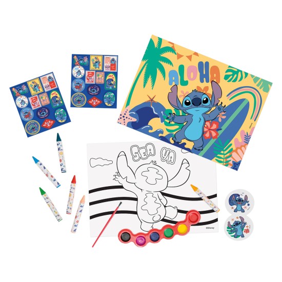 AS Σετ Ζωγραφικής Disney Stitch Σε Διάφανη Τσάντα Για 3+ Χρονών AS Σετ Ζωγραφικής Disney Stitch Σε Διάφανη Τσάντα Για 3+ Χρονών