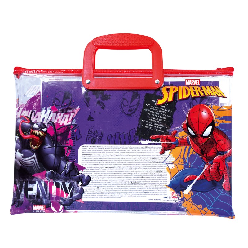 AS Σετ Ζωγραφικής Marvel Spiderman Σε Διάφανη Τσάντα Για 3+ Χρονών