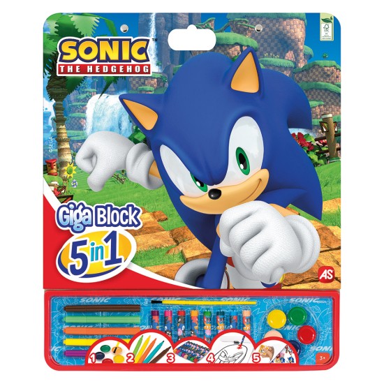 Giga Block Σετ Ζωγραφικής Sonic The Hedgehog 5 Σε 1 Για 3+ Χρονών Giga Block Σετ Ζωγραφικής Sonic The Hedgehog 5 Σε 1 Για 3+ Χρονών