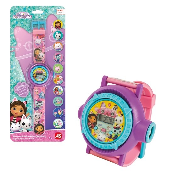 AS Παιδικό Ψηφιακό Ρολόι Προτζέκτορας DreamWorks Gabbys Dollhouse Για 3+ Χρονών