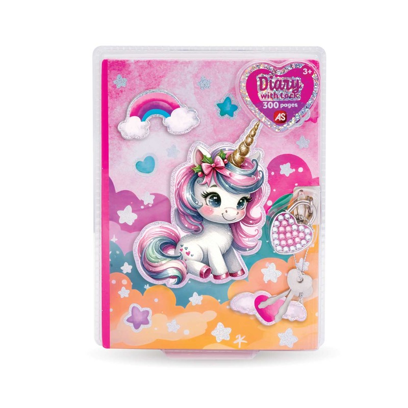 AS Ατζέντα Μεγάλη Με Κλειδαριά Σε 3 Σχέδια Για 3+ Χρονών