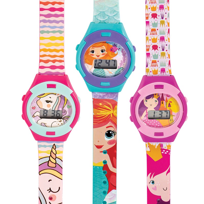 AS Παιδικό Ψηφιακό Ρολόι Μονόκερος - Γοργόνα - Βασίλισσα Για 3+ Χρονών