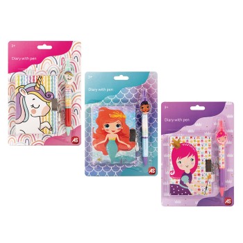 AS Ατζέντα Με Στυλό Σε 3 Σχέδια Για 3+ Χρονών