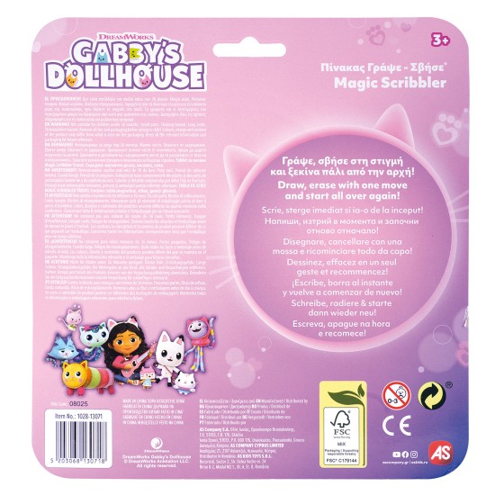 AS Πίνακας Γράψε - Σβήσε Travel DreamWorks Gabby's Dollhouse Για 3+ Χρονών AS Πίνακας Γράψε - Σβήσε Travel DreamWorks Gabbys Dollhouse Για 3+ Χρονών