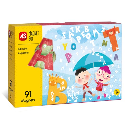 AS Magnet Box Αλφαβήτα 91 Εκπαιδευτικοί Χάρτινοι Μαγνήτες Για 3+ Χρονών AS Magnet Box Αλφαβήτα 91 Εκπαιδευτικοί Χάρτινοι Μαγνήτες Για 3+ Χρονών