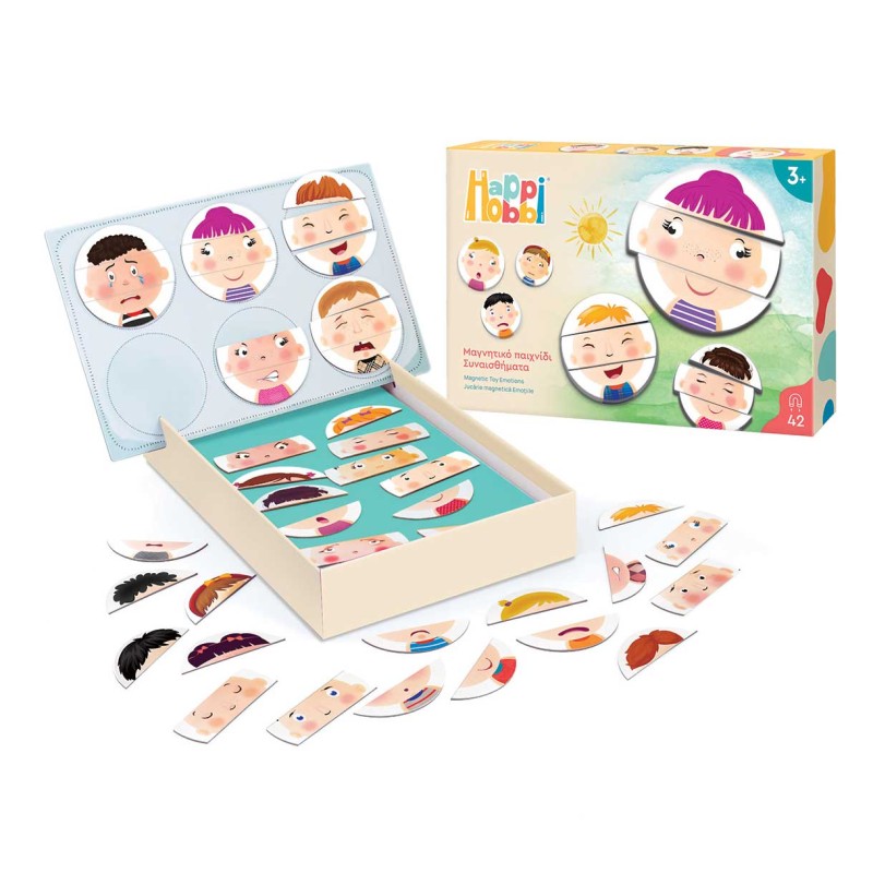 HappiHobbi Συναισθήματα 42 Εκπαιδευτικοί Χάρτινοι Μαγνήτες Για 3+ Χρονών