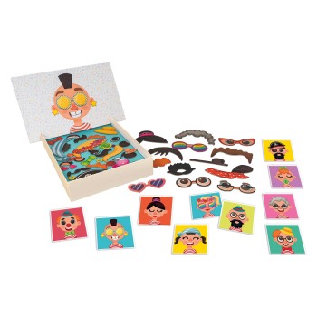 HappiHobbi Αστεία Πρόσωπα 55 Εκπαιδευτικοί Χάρτινοι Μαγνήτες Για 3+ Χρονών