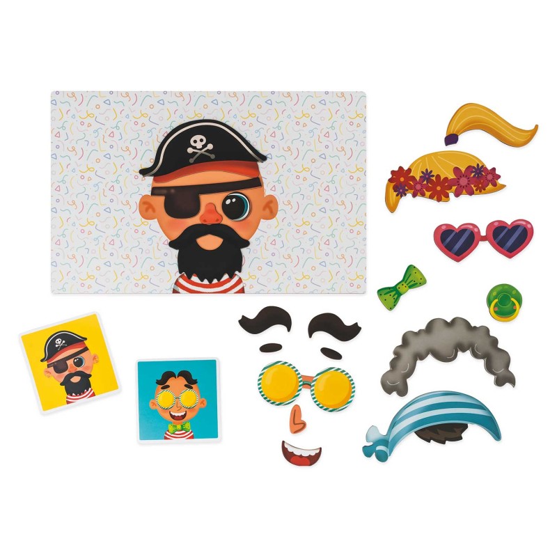 HappiHobbi Αστεία Πρόσωπα 55 Εκπαιδευτικοί Χάρτινοι Μαγνήτες Για 3+ Χρονών