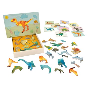 HappiHobbi Δεινόσαυροι 45 Εκπαιδευτικοί Χάρτινοι Μαγνήτες Για 4+ Χρονών