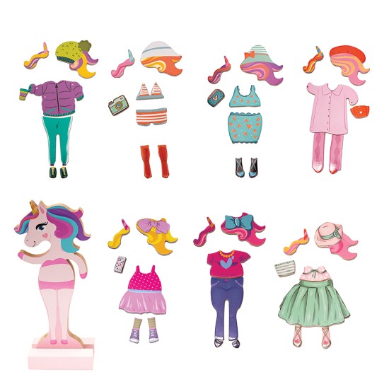 AS Magnet Box Fantasy Dreams Dress-Up 46 Εκπαιδευτικοί Ξύλινοι Μαγνήτες Για 3+ Χρονών